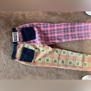 Ragged Jeans Size 26 Checkered Pants